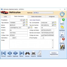 Itactil Gestión Taller datos vehículo