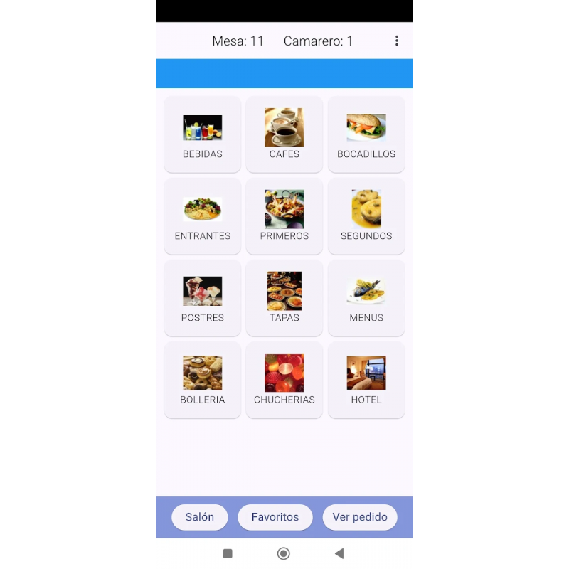 módulo de comanderos para restaurante